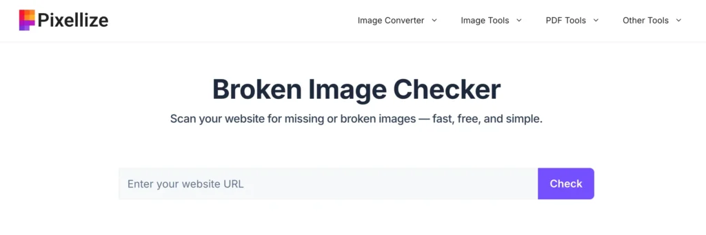 Pixellize's Broken Image Checker